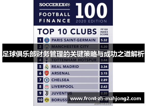 足球俱乐部财务管理的关键策略与成功之道解析 足球俱乐部财务管理的关键策略与成功之道解析